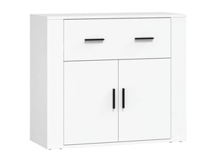 Buffet - bahut - meuble de rangement blanc 80x33x70 cm bois d'ingénierie