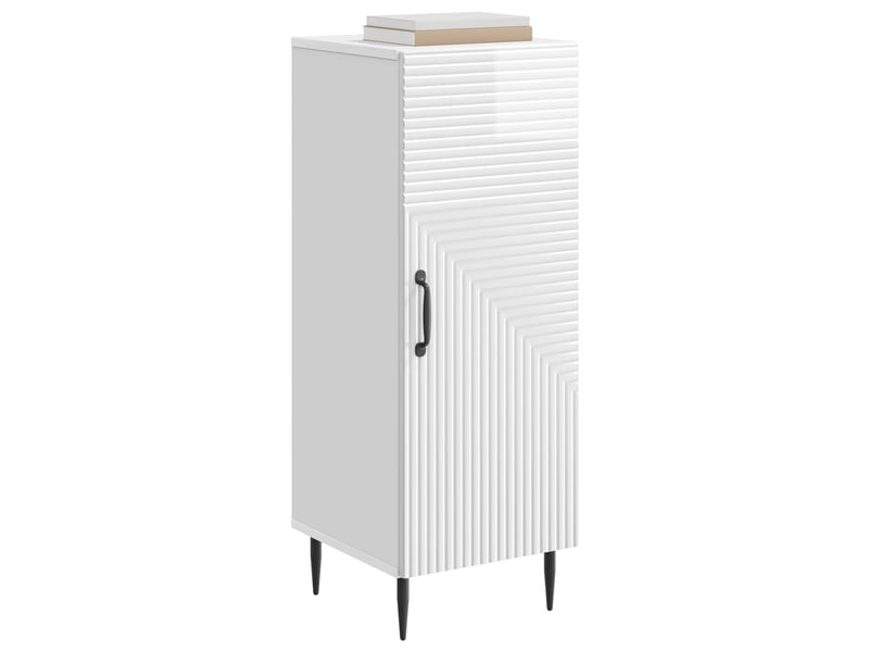  Buffet - bahut - meuble de rangement blanc brillant 33 x 34,5 x 89,5 cm bois d'ingénierie  - Conforama C