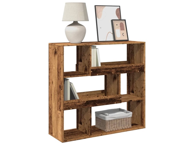  Bibliothèque, séparateur de pièce vieux bois 100x33x94,5 cm  - Conforama C