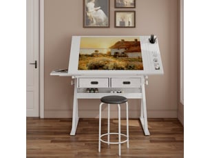 Plateau 98 cm coloris blanc