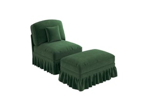 Fauteuil fixe <strong>STILVORA</strong> <strong></strong> Tissu vert vendu A l'unité