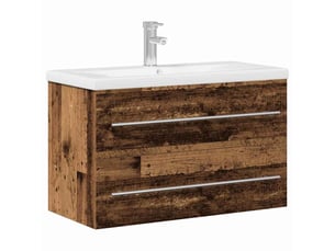 Meuble de lavabo de salle de bain, armoire de bain bois ancien 80 x 38,5 x 48 cm cf65508