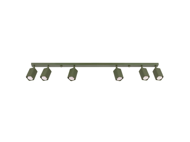  Plafonnier rayo 6l vert olive aluminium moderne 16.5x117x6cm SL.3182 - Conforama A