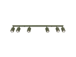Plafonnier rayo 6l vert olive aluminium moderne 16.5x117x6cm