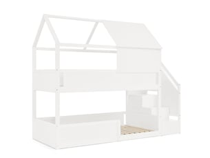 Lit superposé 2x80x200 cm MEUBLIV   coloris blanc