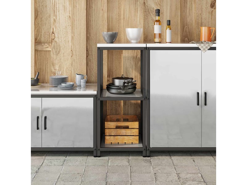 Étagère de cuisine, étagère de rangement hattem argenté 40x50x92cm acier - Conforama D