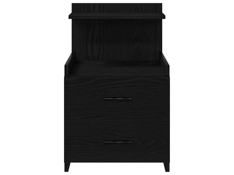  Tables de chevet 2 pièces avec 2 tiroirs noir 40 x 36,5 x 62 cm  - Conforama D
