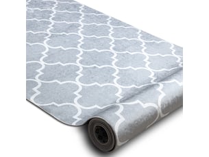 Tapis de couloir antidérapant lotus koniczyna 60921 trèfle, mélange gris lavable 60 cm 60x1200 cm