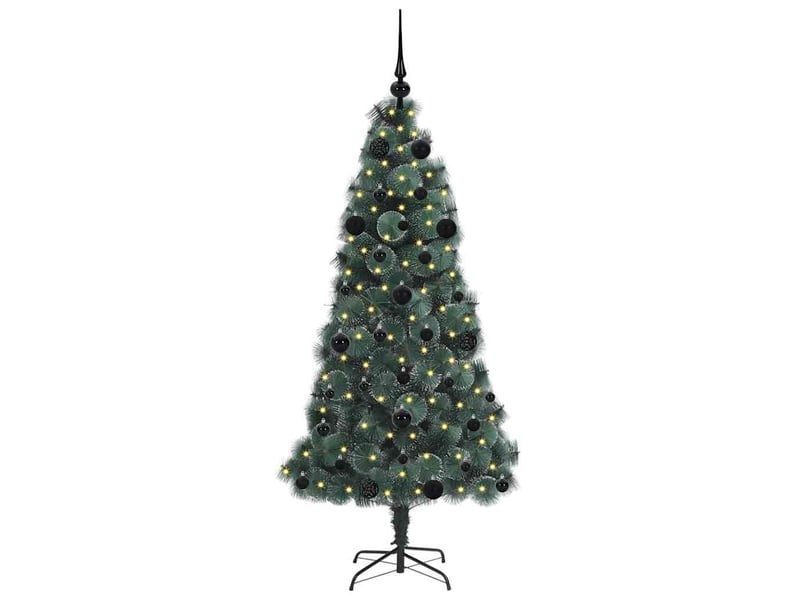  Sapin de noël, arbre de noël artificiel pré-éclairé avec ensemble de boules shl5384  - Conforama C