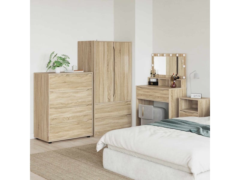 Armoires de rangement salon 80 x 48 x 105 cm bois d'ingénierie shl9831 - Conforama B