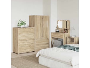 Armoire <strong></strong> <strong></strong> coloris bois clair largeur 80 cm