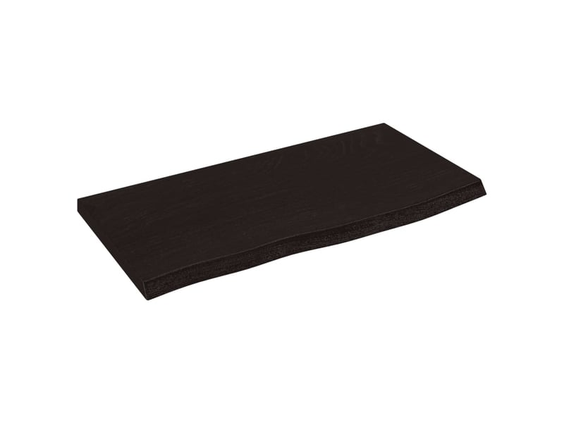 Comptoir de salle de bain, plan de travail marron foncé 60x30x2 cm bois traité cf65846 - Conforama A