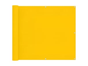 Brise vue balcon, écran de balcon 100x200 cm tissu oxford rectangulaire jaune