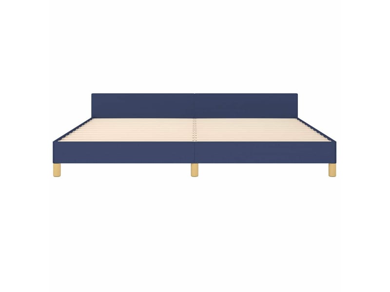  Lit double- lit adulte -  cadre de lit avec tête de lit sans matelas bleu 200x200cm tissu  - Conforama D