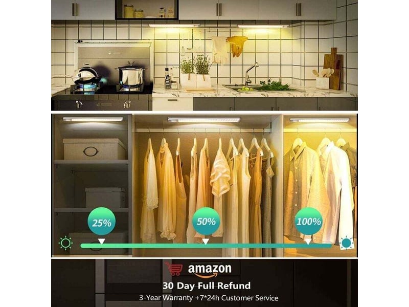  Lumière d'armoire 160 led, 3 modes d'éclairage  - Conforama D