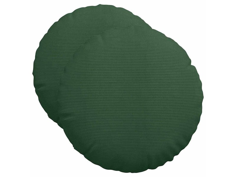  Lot de 2 coussins de siège, coussins décoratifs tissu en velours côtelé vert foncé cf59817  - Conforama A