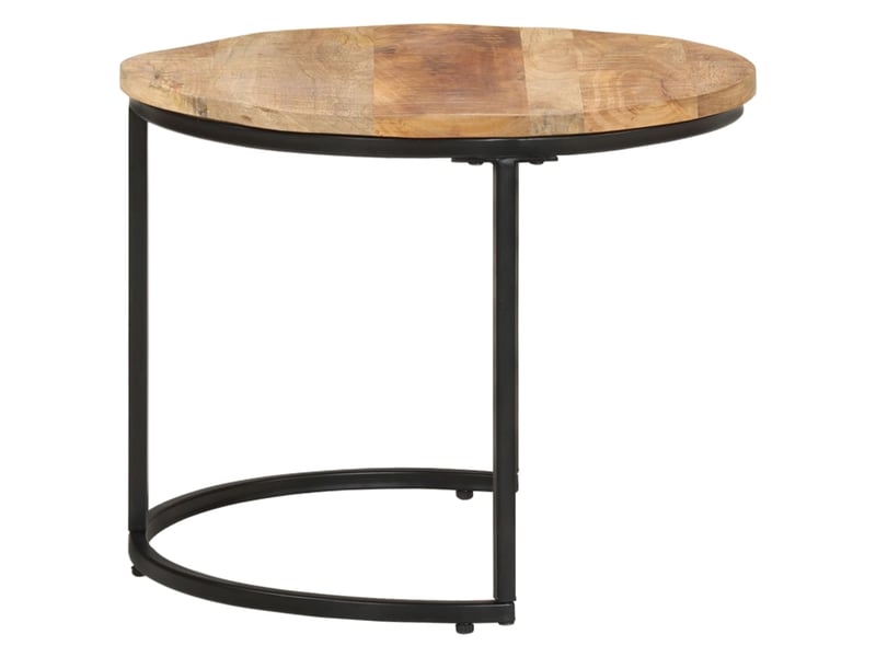  Tables gigognes 2 pcs | table de salon bois de manguier brut  - Conforama C
