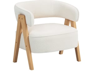 Fauteuil fixe WISHDOR Tissu blanc