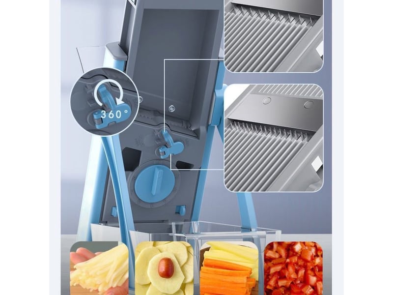 Mandoline de cuisine multifonction tous coupe légumes lame en acier inoxydable - Conforama E