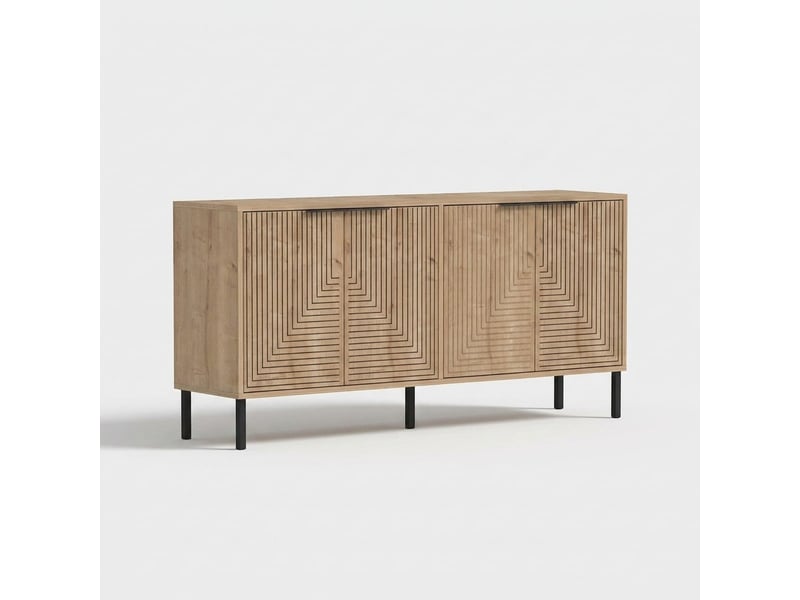 Buffet console design avec étagères et portes lurea - Conforama A