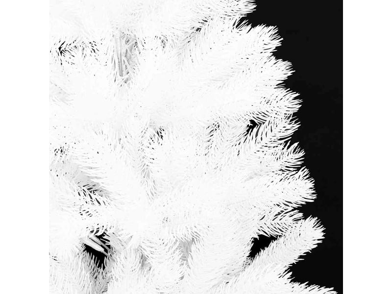  Sapin de noël, arbre de noël artificiel pré-éclairé et boules blanc 150 cm  - Conforama C