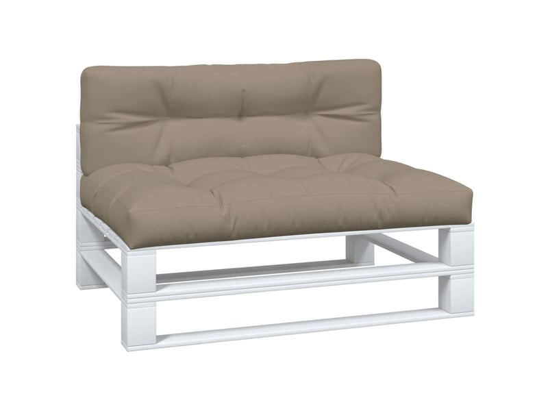  Lot de 2 coussins de palette, coussins de canapé taupe tissu cf59625  - Conforama C