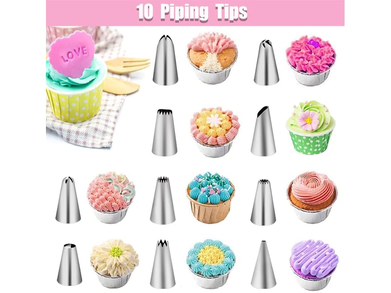 Lot de 40 poches à douille de pâtisserie – rose - Conforama E