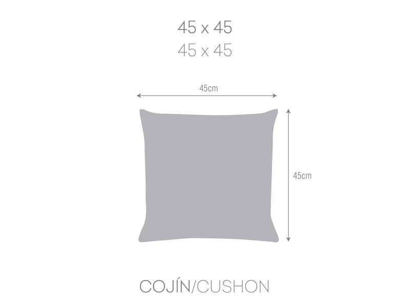 Housse de coussin carrée fuji 45 x 45 cm, en 4 pièces, sans garniture  - Conforama D
