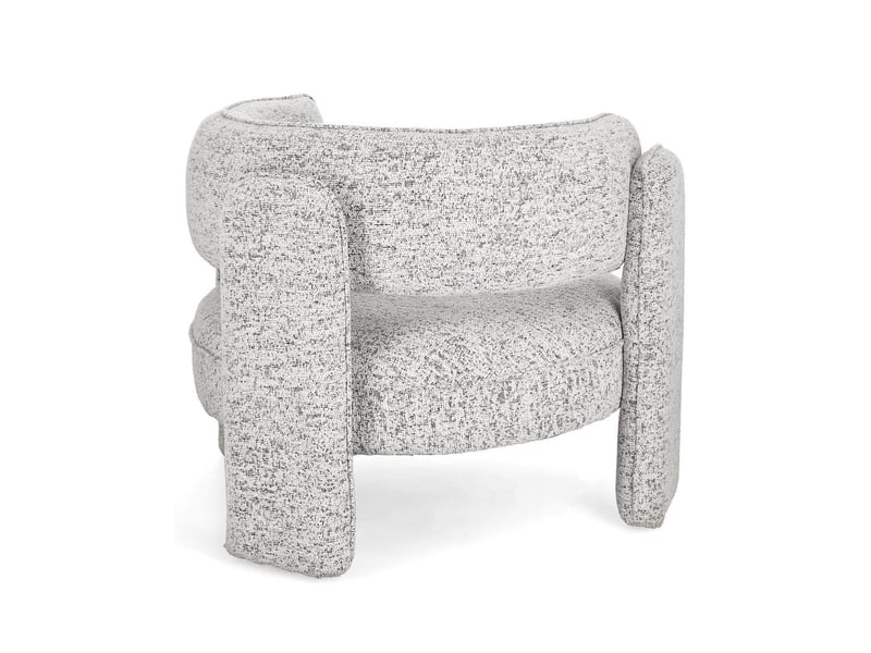 Fauteuil design moderne en tissu bizzotto aisha - gris clair - Conforama D