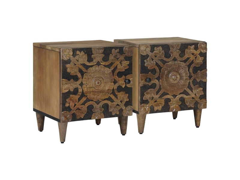  Table de chevet 2 pièces marron 40 x 33,5 x 46 cm  - Conforama B