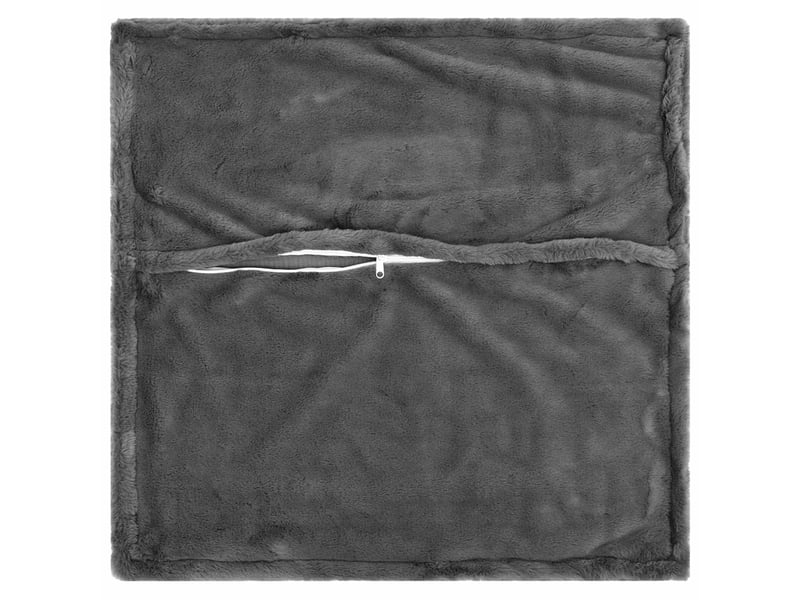  Lot de 2 housses de coussin houten gris foncé 65 x 65 cm cf49318  - Conforama D