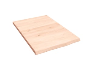 Comptoir de salle de bain, plan de travail 40x60x2 cm bois massif non traité cf65735