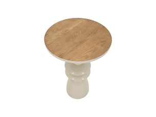 Table d'appoint totem en métal pila 63cm crème