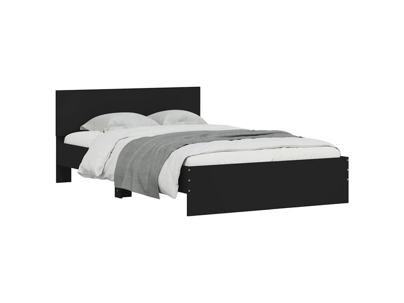  Lit double- lit adulte -  cadre de lit sans matelas noir 135x190 cm  - Conforama B