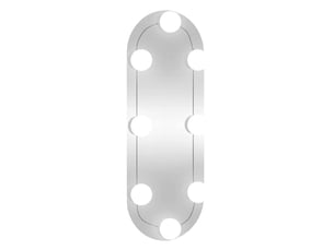 Miroir mural avec lumières led 15x40 cm verre ovale cf62814