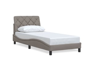 Lit simple 90x200 cm <strong></strong> <strong></strong> coloris taupe
