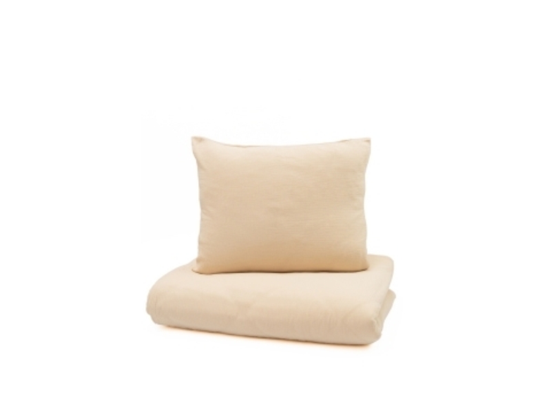  Yappymuslin - parure de lit 150x200 cm et 50x60 cm - beige 4754010388516 - Conforama A