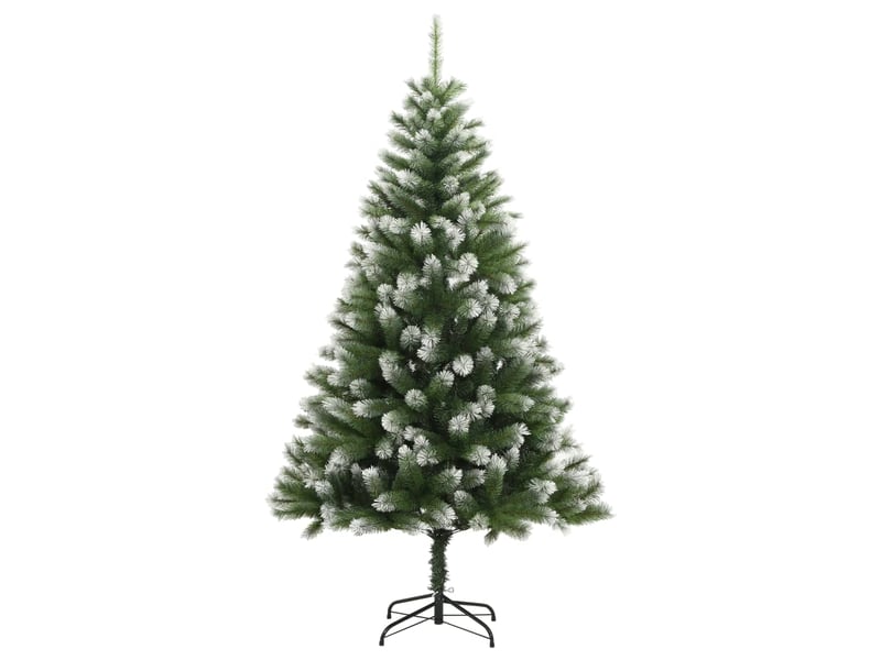  Sapin de noël artificiel, arbre de noël à charnières avec neige floquée 150 cm shl8319  - Conforama A