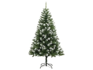 Sapin de noël artificiel, arbre de noël à charnières avec neige floquée 150 cm shl8319