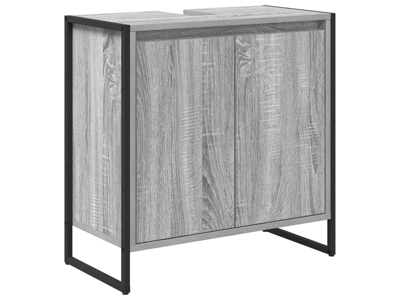  Cabinet de salle de bain, meuble de rangement gris sonoma 60x30x60 cm  - Conforama A