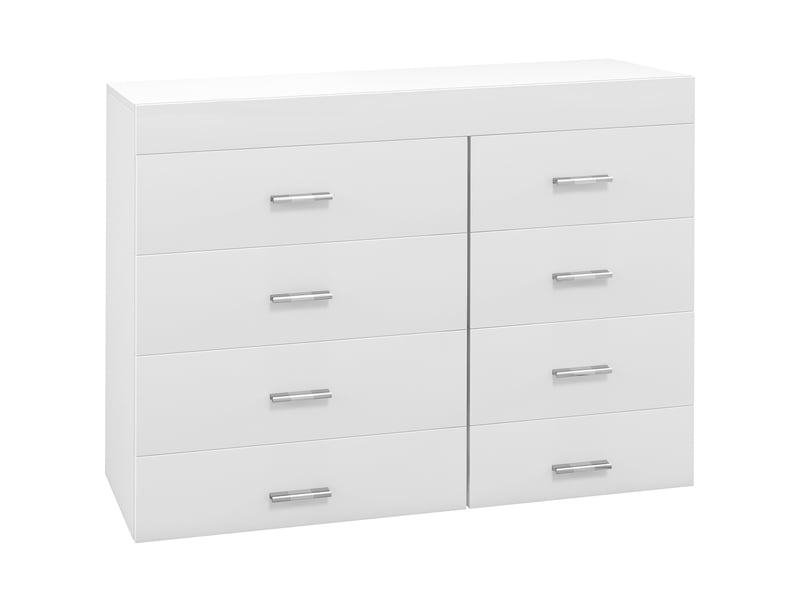  Commode en bois pour chambre, cuisine, salle de bain 90×35×73cm blanc  - Conforama A