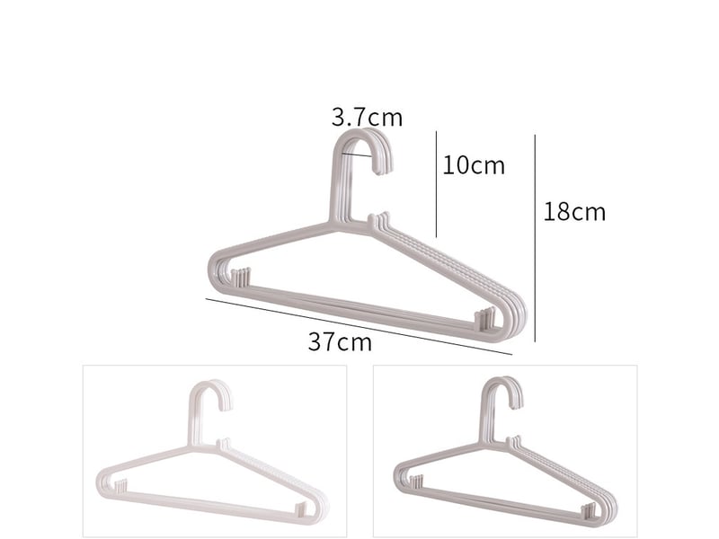  Cintres plastique lot de 20 blanc gain de place pour vêtements  - Conforama B