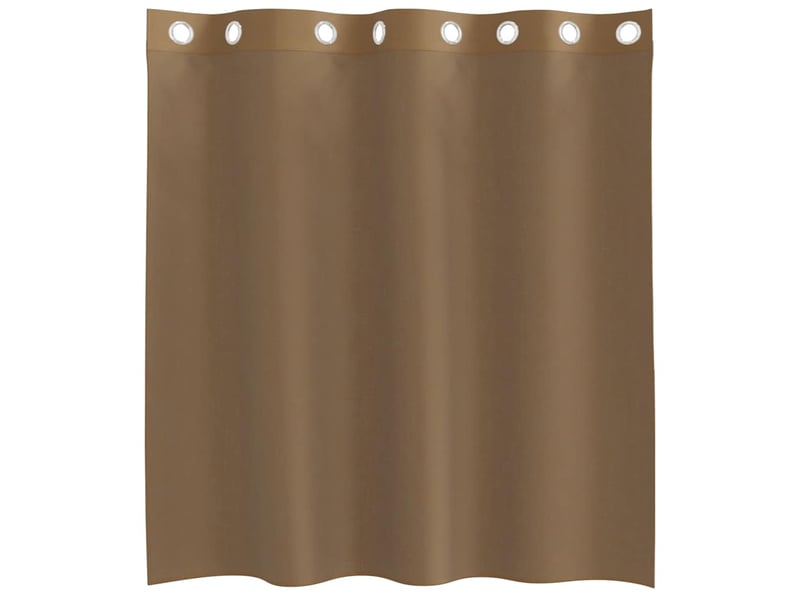  Lot de 2 rideaux en voile, voilages avec œillets marron clair cf44380  - Conforama D