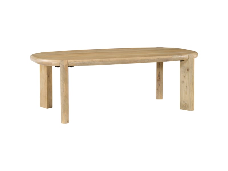  Table basse en bois de manguier massif teinte claire 120cm suri  - Conforama A