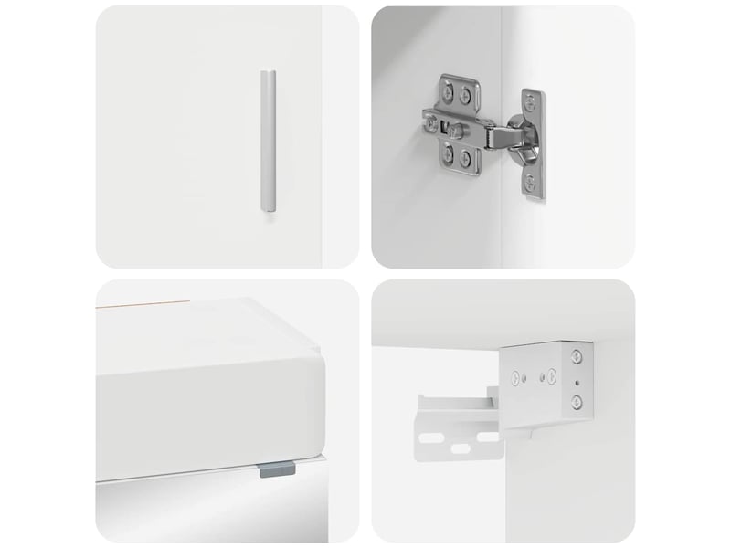  Ensemble de mobilier de salle de bain tulum 3 pièces blanc cf64725  - Conforama D