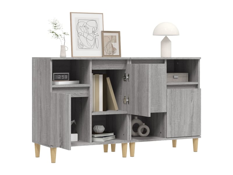  Buffets 2 pcs - bahut - meuble de rangement sonoma gris 60x35x70 cm bois d'ingénierie  - Conforama D