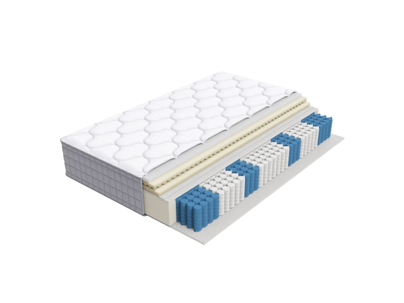 Matelas 180x200 cm, 25 cm d'épaisseur, ressorts ensachés, soutien ferme, 7 zones de confort, respirant - Conforama E