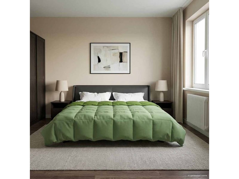  Duvet - couette complet toute l'année 200 x 220 cm 4 saisons vert  - Conforama B