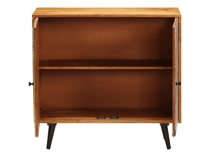  Buffet - bahut - meuble de rangement 80x30x75 cm bois d'acacia massif  - Conforama C