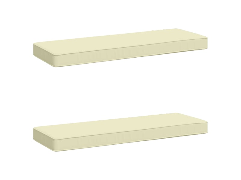  Lot de 2 coussins de banc, coussins d'assise vught 100 % polyester crème cf58441  - Conforama B